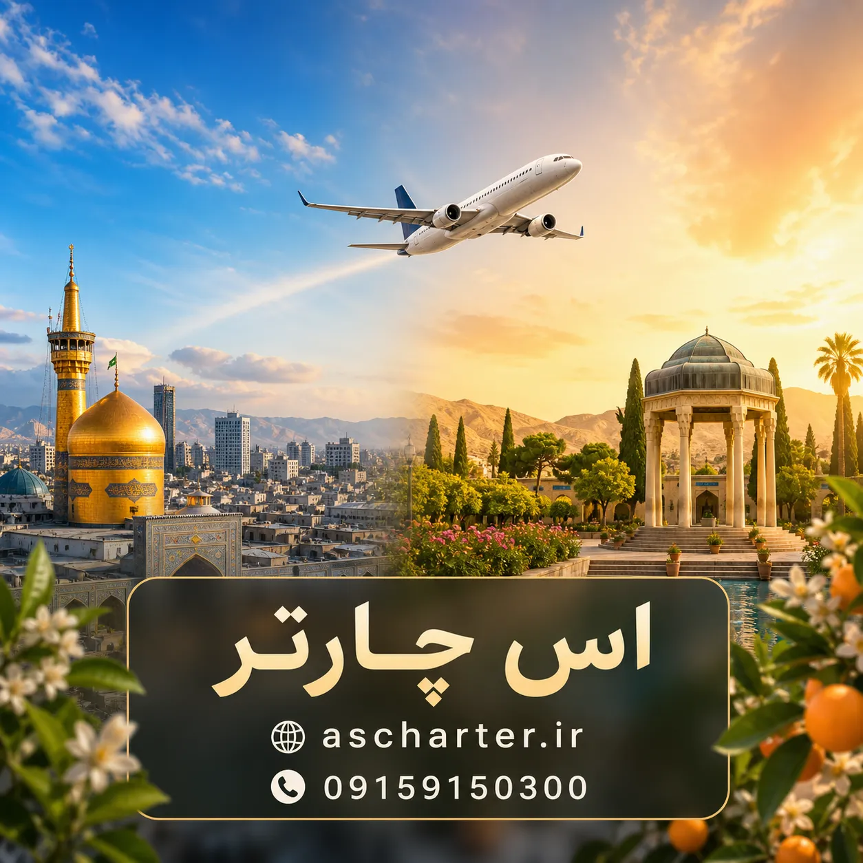 بلیط پرواز مشهد شیراز