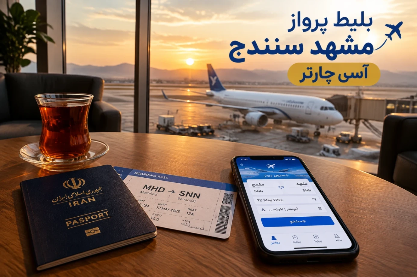 بلیط هواپیما مشهد سنندج