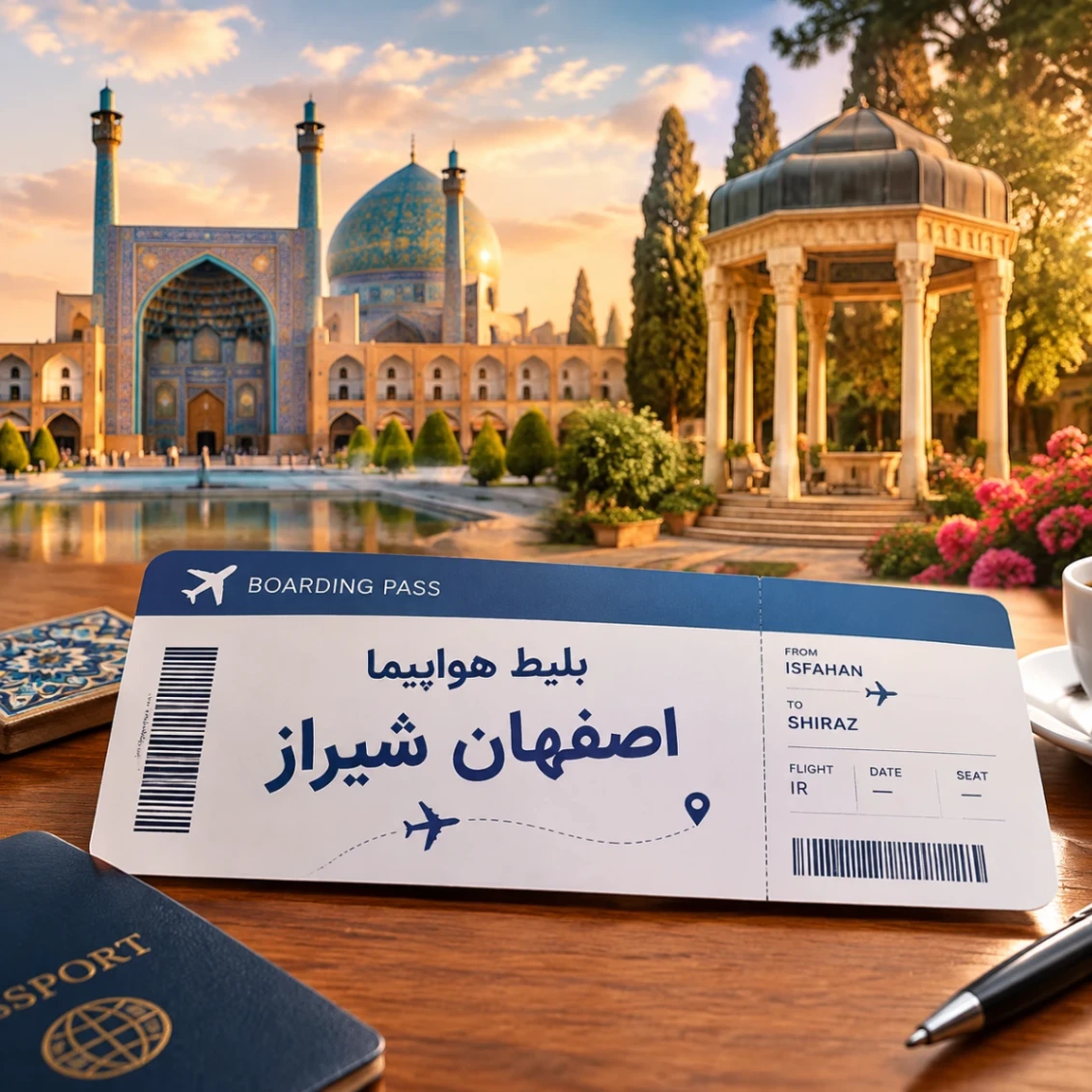 بلیط پرواز اصفهان شیراز